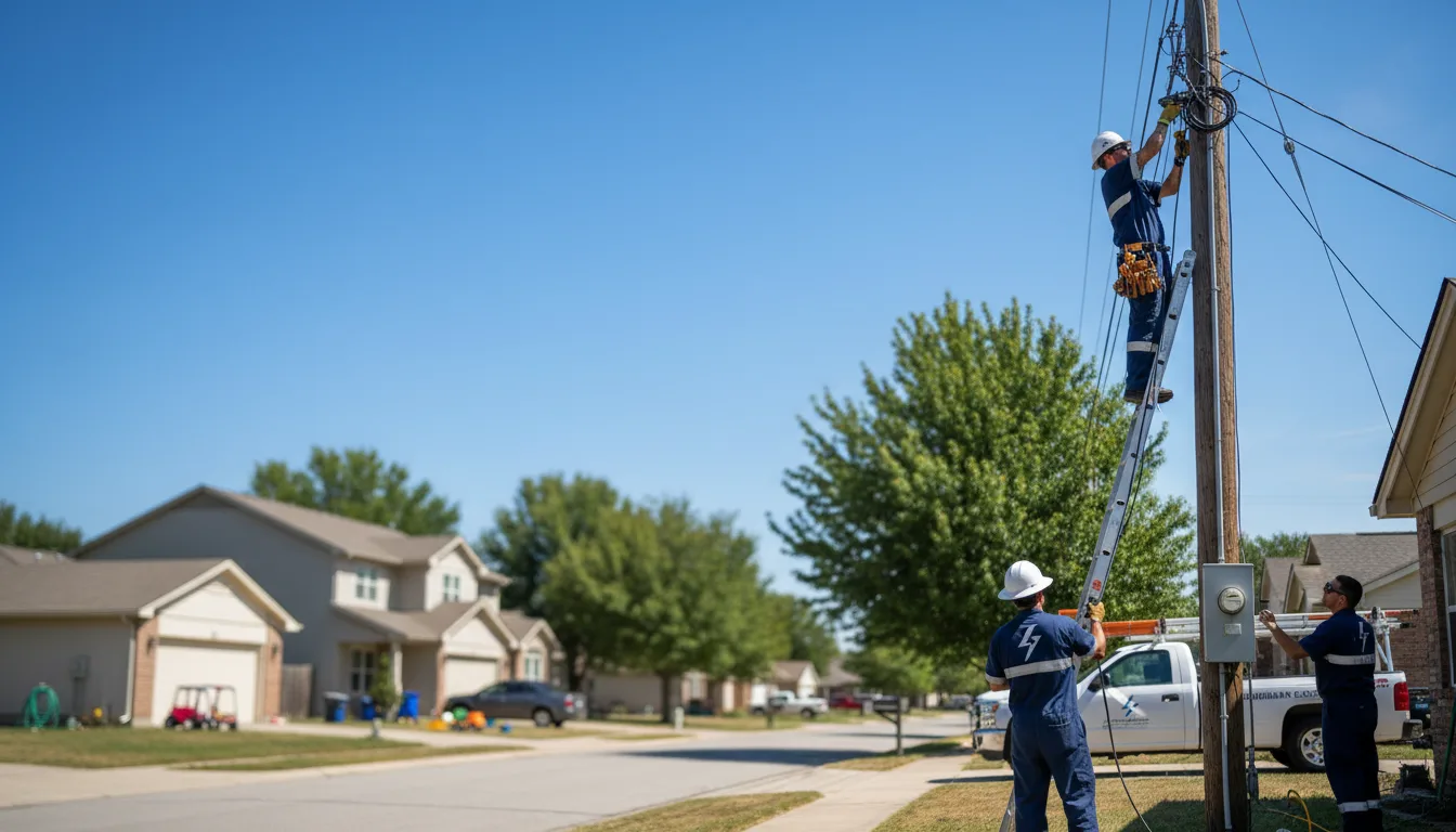 Residential electrician providing installation services in Fort Towson, OK
